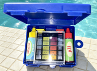 Kit de test pour piscine et spa, pH, chlore, brome, avec bouchon de sécurité pour bébé, flacons de réactifs de 20 ml pour bain à remous et piscine