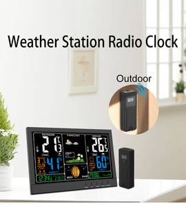 EMAF Large Display Digital Table Alarm <strong>Clock</strong> LCD <strong>Weather</strong> <strong>Station</strong> <strong>Clock</strong> <strong>with</strong> One Out Door Sensor for Home - Product Image 6