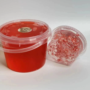 Jouet en plastique souple avec perles violettes dans un récipient transparent, anti-stress - Product Image 3
