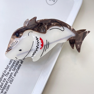 Pince à cheveux en acétate d'animal marin grand accessoire de cheveux femme griffe de cheveux 13cm 2025 vente en gros - Product Image 4