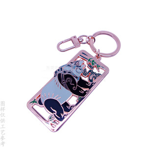 Custom Zinc Alloy <b>Anime</b> <b>Keychain</b> Bright Nickel Plated 40x40mm Logo Pendant For Gifts And Accessories - Product Image 5