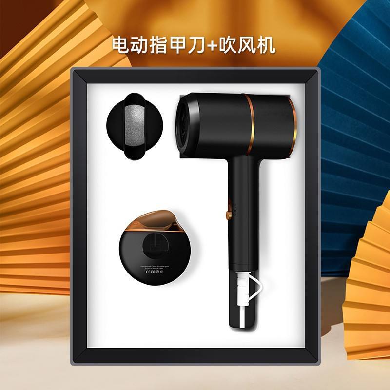 Electric nail clippers and hair dryer - Black