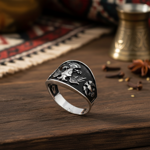 Ottoman Figures Authentic <b>Men</b> <b>Ring</b> Wholesale Turkish Handmade 925 Sterling Silver Jewelry <b>for</b> <b>Men</b> - Product Image 3