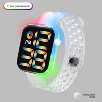 Grosir Jam Tangan Digital LED Plastik Elektronik Warna-warni Model Sport Fashion untuk Pasangan Unisex Anak Laki-laki Perempuan