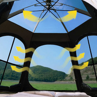 Abri de camping extérieur pour la nuit, protection contre la pluie et l'ombrage, pliable et portable, auvent extérieur automatique.