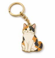 Porte-clés en métal personnalisé sur mesure avec figurine de chat debout, logo personnalisé, vente en gros, fournisseur, fabricant