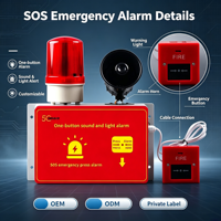 12V Ton- und Blitzlicht-Sirenenalarm 110dB Akustische & Visuelle Warnleuchte mit Blinkender LED für Sicherheitsalarmsysteme