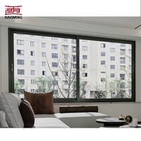 Ventanas de Triple Acristalamiento de Alta Calidad, Modernas, Europeas, Horizontales, de Aleación de Aluminio, para Casas Pasivas, con Rotura de Puente Térmico, Certificadas por Energy Star