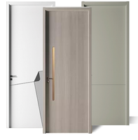 Vente directe d'usine Porte insonorisée en composite bois-plastique WPC résistante au feu et à l'humidité pour chambre à coucher et salle de bain