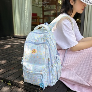 Student Backpack For Girls 15 Inches Flowers Pattern Large Capacity School Education - Product Image 3