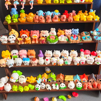 Collection de figurines en résine Kawaii en vrac : Capybara miniature, Grenouille, Lune, Couple, Mouton, Maison, Champignon, Étang, Panda, Cochon, Éléphant