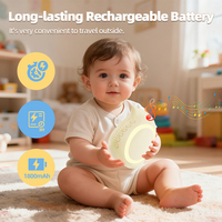 Berceau automatique pour bébé en forme d'oiseau rechargeable par USB pour poussette avec audio Bluetooth, vibration réglable, lumière LED respirante