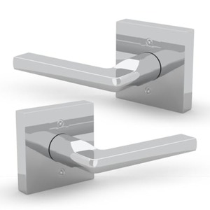 Lot de 2 poignées de <span class=keywords><strong>porte</strong></span> factices en chrome poli, robustes, en alliage de zinc, en forme de goutte, non tournantes, à tirer d'un seul côté, pour portes françaises - Product Image 2
