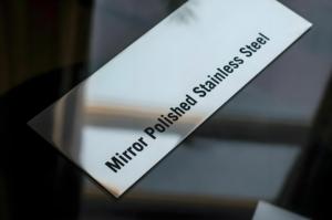 Plaque signalétique en acier inoxydable métal aluminium en acier signe en haute qualité support petite quantité en gros