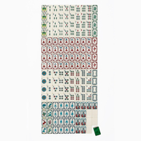 Jeu de Mahjong américain personnalisé de 160 tuiles en acrylique à 2 couches, style Art Déco Winslow 1920, motif floral marbré vert