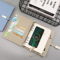 2024 promotionnel USB en cuir logo boîte de luxe personnalisable affaires papeterie journal planificateur journal cahier et stylo cadeau ensemble