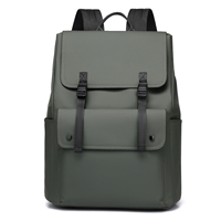 Sac à dos d'ordinateur portable 15,6 pouces imperméable en PU fin, tendance, pour l'école, les loisirs, les voyages, avec logo personnalisé, grande capacité, pour affaires