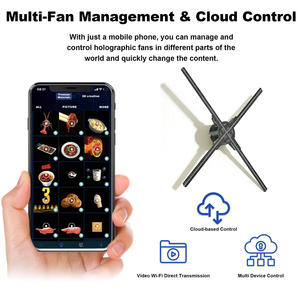 Ventilateur Holographique LED <span class=keywords><strong>3D</strong></span> 65cm avec Système d'Affichage, Gestion Cloud via APP, Mur Vidéo Bluetooth, Idéal pour Usage Industriel 24/7 - WOW Hologram Fan - Product Image 3