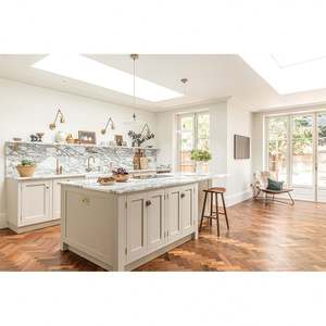Factory Custom White Shaker Wooden <b>Kitchen</b> <b>Furniture</b> Cabinets with Sink and Quartz Countertop - Product Image 2