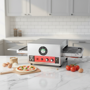 Horno de Pizza Eléctrico Profesional de 6.7KW con Cinta Transportadora, Máquina Automática para Hornear para Restaurantes de Comida Rápida y Pizzerías - Product Image 1