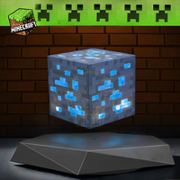 HCNT Factory Mini forma cuadrada caja colorida de levitación magnética para regalo 360 rotación creativa caja flotante botón táctil