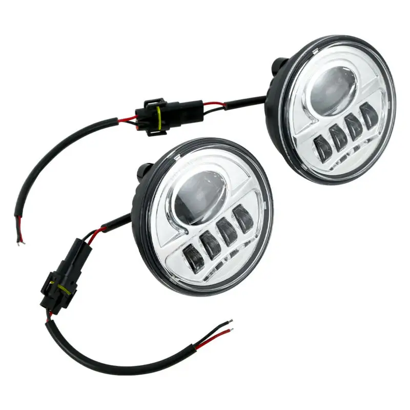 XINMATUO 4.5 "Harley Touring Softail Dyna için LED sis ampul VRSCD VRSCDX Yamaha XXF2906D21-E