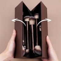 Ensemble de 20 pinceaux de maquillage professionnels en nylon avec pinceau plat et pinceau correcteur, y compris une éponge et un coffret de rangement en carton
