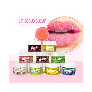 100% Natural Organic Vegan Moisturizing Lip Scrubs Sugar Lip Polish And Exfoliator Scrubber For Chapped And Dry Lips