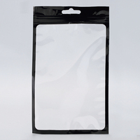 Sac transparent en cellophane à impression personnalisée étui de téléphone étui de téléphone portable en plastique à fermeture éclair sac d'emballage à fenêtre transparente