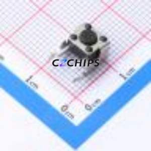 TC-6615-4.3-250G Tactile Switch Bent Lead Through Hole,6x6mm Switch Single Pole Single Throw Round Button 2.5N Right Angle - Product Image 1