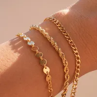 Bracelet chaîne Figaro EManco pour femme, en acier inoxydable, couleur or, bracelets à breloques, bijoux pour femmes et hommes, cadeaux, dropshipping
