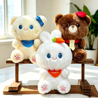 Vente en gros usine : Jouets en peluche ours en peluche 8 pouces, en tissu double couche avec coutures renforcées, pour machine à grue