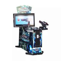 Ultra Firepower 42 LCD 3-en-1 Simulateur Vidéo Machine de Jeu de Tir Arcade pour Enfants avec Pistolet LED Électronique et Monnayeur