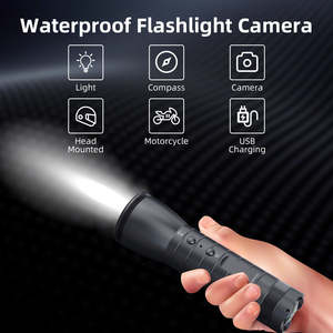 Cámaras Grabadoras para Casco, Grabadora con Linterna Impermeable para Exteriores, Cámara Deportiva HD 1080P para Motocicleta y Ciclismo, para Camping - Product Image 5