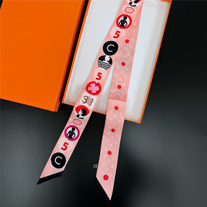 Écharpe de luxe en <span class=keywords><strong>soie</strong></span> sergé <span class=keywords><strong>100</strong></span> % <span class=keywords><strong>soie</strong></span> de haute qualité pour <span class=keywords><strong>femme</strong></span>, rubans en polyester, <span class=keywords><strong>foulard</strong></span> de créateur pour le cou, foulards personnalisés pour sacs à main pour <span class=keywords><strong>femme</strong></span> - Product Image 6