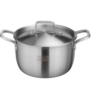 Olla para guisos de acero inoxidable 304 de 2.1-3L, compatible con inducción, con doble asa. - Product Image 3