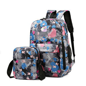 Mode 3 en <span class=keywords><strong>1</strong></span> sacs à dos scolaires 3 pièces <span class=keywords><strong>étudiant</strong></span>s sac d'école ensemble sac à dos avec sac de messager et étui à crayons - Product Image 4
