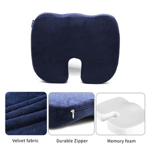 Cojín de asiento de espuma de memoria caliente portátil para uso en oficina Alivia el dolor de coxis en la meditación y el uso del automóvil - Product Image 2