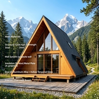 Maison préfabriquée modulaire en bois de type A, personnalisable et de grande taille, pour les vacances en famille, les centres de villégiature, les hôtels et les propriétés