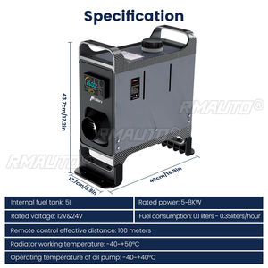 Hcalory NUEVO Calentador de Aire Diésel Universal para Coche 5-8KW, Unidad Todo en Uno 12V 24V, Herramienta de Calefacción para Vehículos, Calentador de Estacionamiento con Monitor LCD de un Solo Orificio - Product Image 2