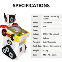 Distributeur automatique de capsules mécaniques rotatives pour jouets, en métal et plastique, pour bonbons et capsules pour enfants