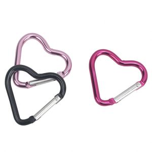 Heart Shape Carabiner <b>Clip</b> - Aluminum Alloy Mini Keychain <b>Hook</b> DIY Bag <b>Clip</b> Pendant Accessory - Product Image 2