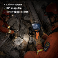 Caméra de recherche HD LCD Snake Eye Life Detector avec sonde étanche 5m pour débris, bois et espaces creux, localisateur de victimes de secours