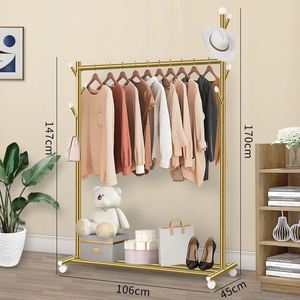 Coat Hanging <b>Stand</b> Clothes Rack for Clothing Store Clothes a Drying Rack - Product Image 3