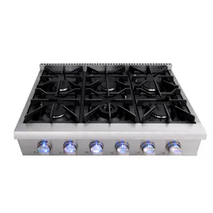 Hyxion-Placa de cocina independiente de Gas R & D, 3 quemadores, 12v, inducción, estufas de acero inoxidable