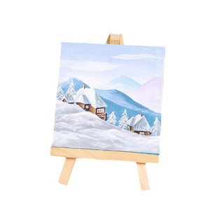 Juego de Mini Caballetes de Lona y Madera Natural al por Mayor de Fábrica, Caballetes de Madera Mini de Varios Tamaños con Lona para Pintura Infantil - Product Image 3