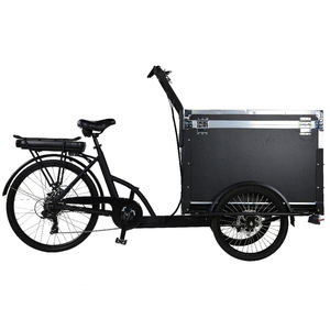 2025 néerlandais 250W vélo <span class=keywords><strong>cargo</strong></span> électrique avec moteur de moyeu arrière 36V/13Ah batterie au Lithium frein à disque couleur noire pour livraison Express - Product Image 1