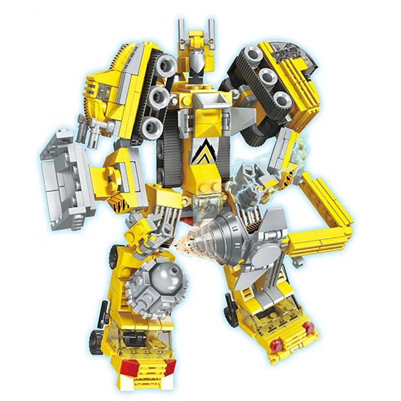 6 in 1 powerful robot blocks toy assembly for diy robot build kit robotic building set kids