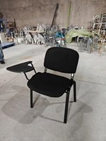 Chaise de formation empilable en tissu avec tablette d'écriture