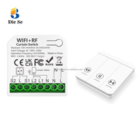 Interrupteur de rideau intelligent Wifi RF433, commande vocale, compatible Google Home Alexa, pour interrupteur à enrouleur intelligent, norme européenne